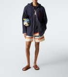 Loewe Leather-trimmed ripstop jacket