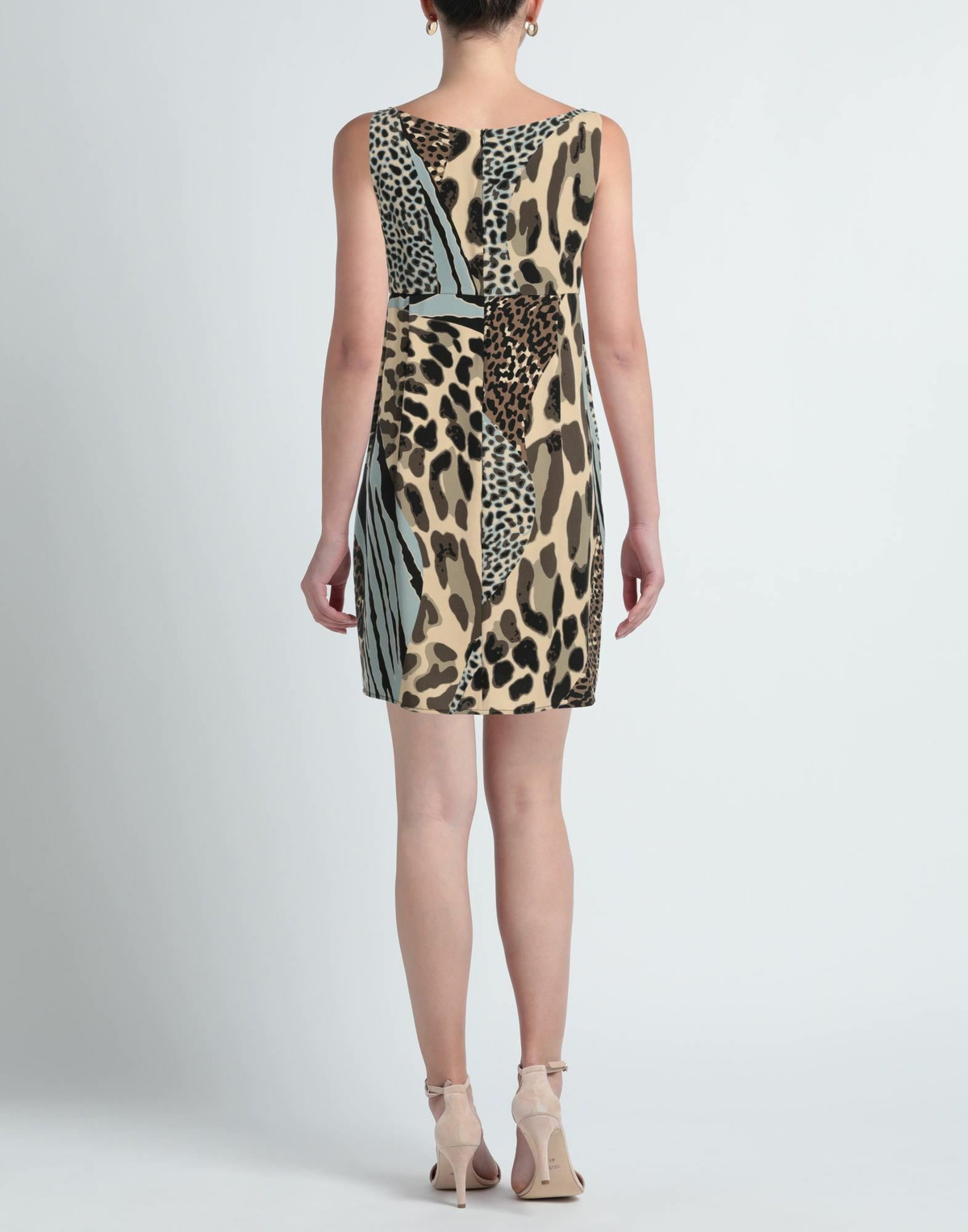 Manila Grace Womens Mini dress in Beige