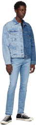 FRAME Blue 'L'Homme Skinny Degradable' Jeans