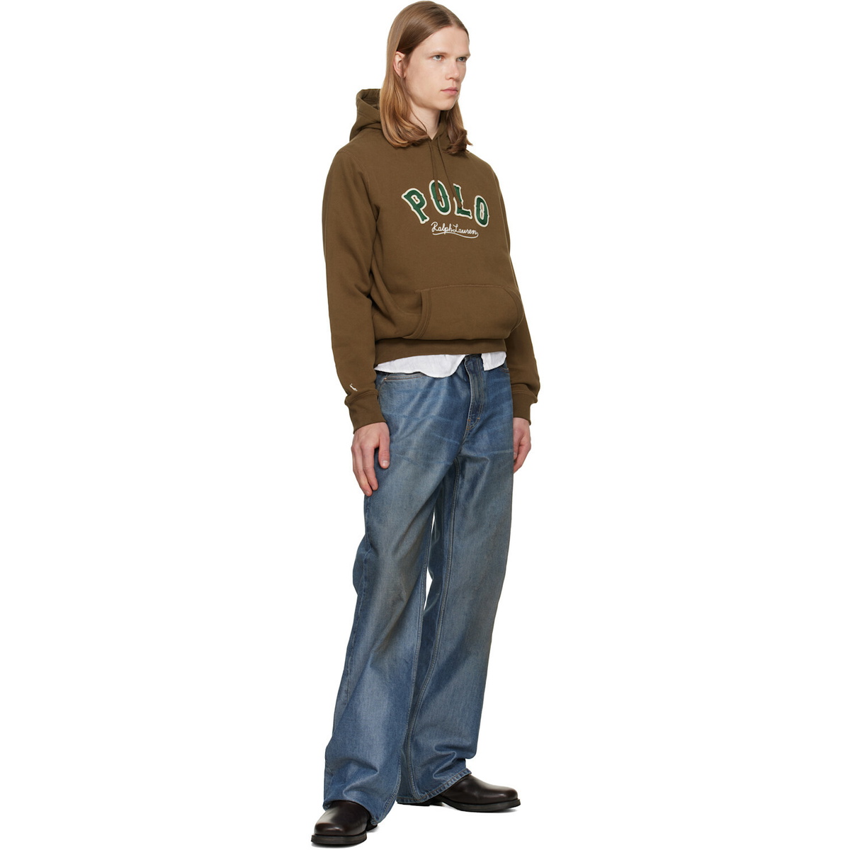 Polo Ralph Lauren Brown 'The RL Fleece' Western-Logo Hoodie
