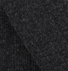 NN07 - Ribbed Mélange Wool-Blend Socks - Gray
