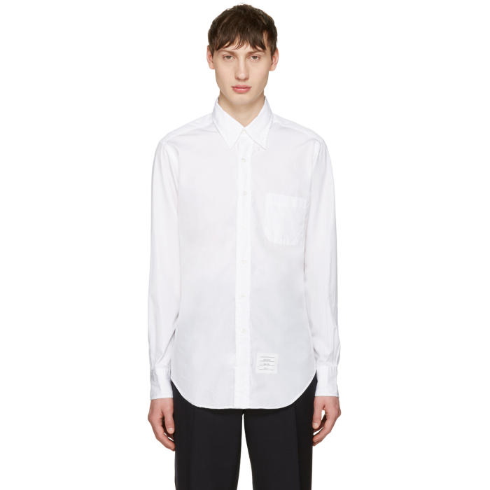 Photo: Thom Browne Off-White Poplin Classic Shirt