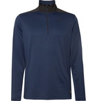 Nike Golf - Stretch Mesh-Panelled Dri-FIT Half-Zip Golf Top - Blue