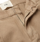 Folk - Signal Pleated Garment-Dyed Cotton Trousers - Beige