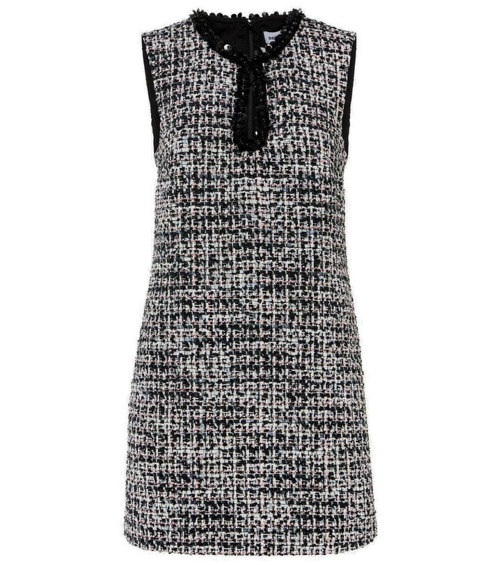 Photo: Self-Portrait Embellished bouclé minidress