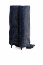 Diesel D-Venus-Slouchy knee-high boot in denim - Boots Womens in Blue