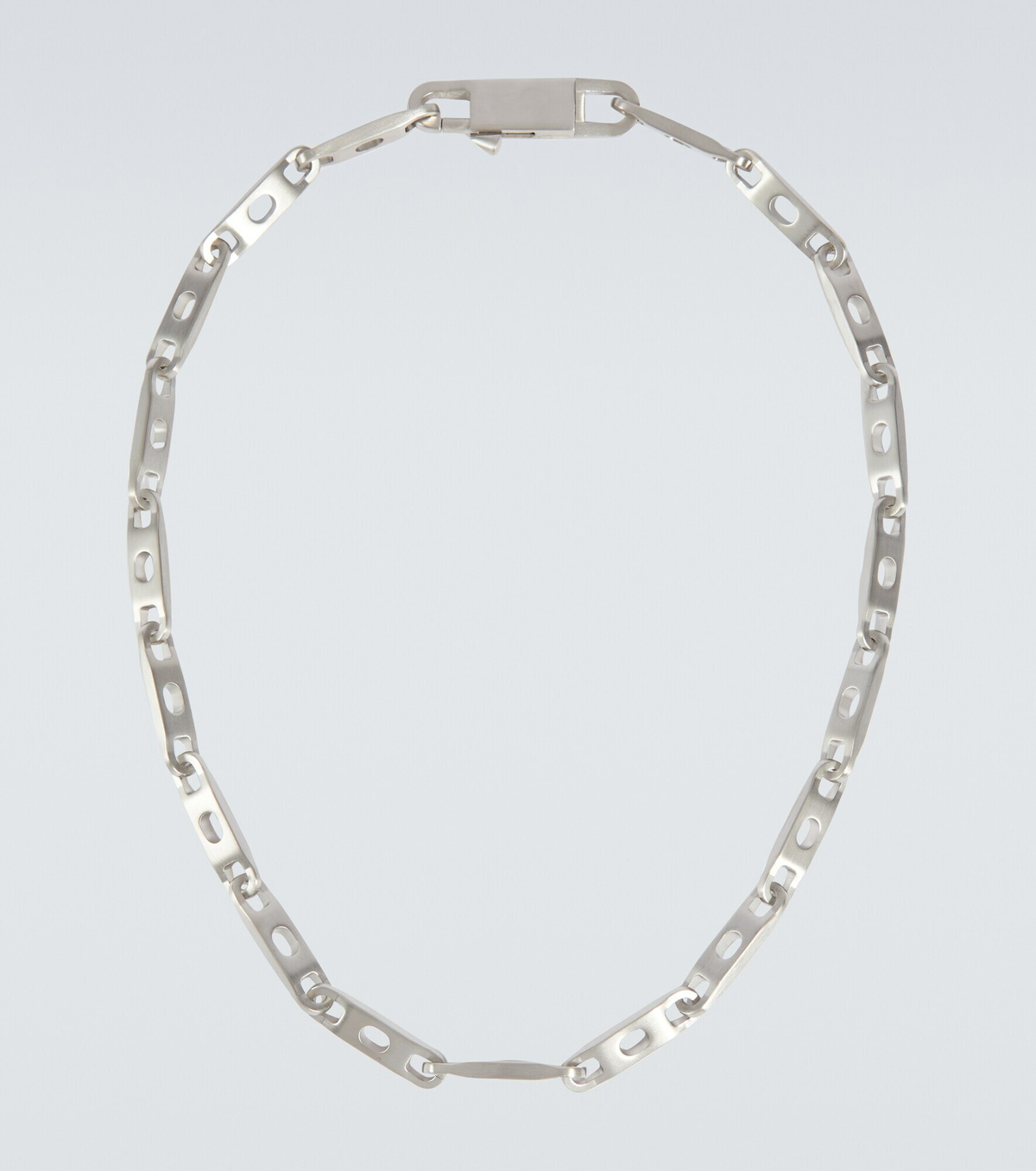 Rick Owens Silver Easy Choker Necklace Rick Owens