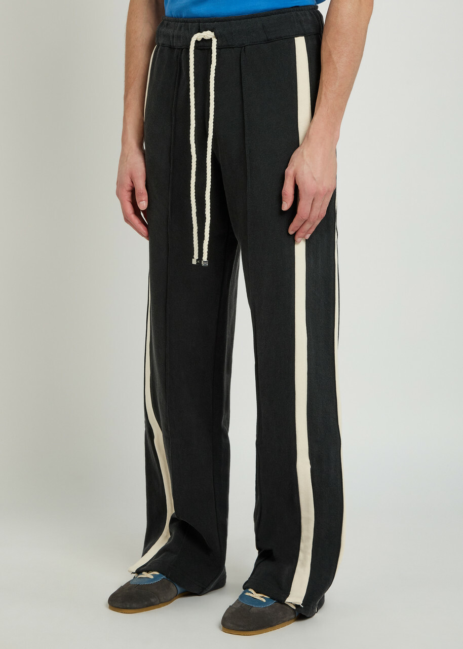 Nahmias Heavy Panelled Cotton Sweatpants Black