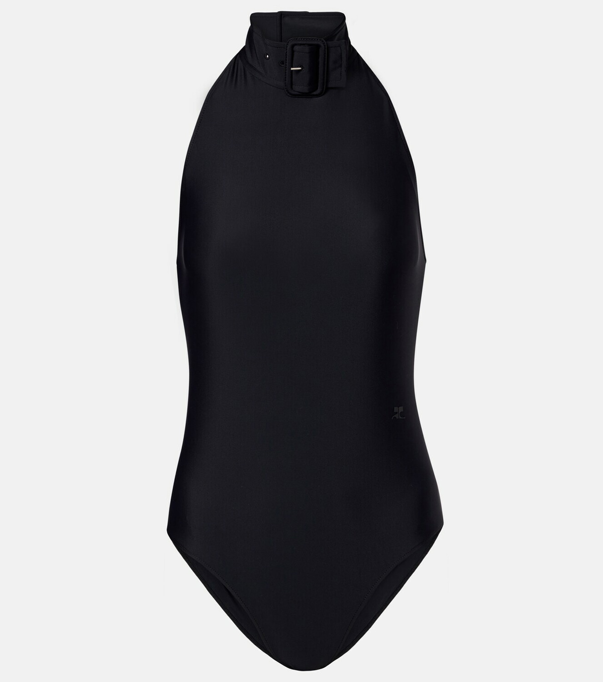 Courrèges Buckle-detail crepé bodysuit