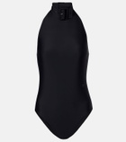 Courrèges Buckle-detail crepé bodysuit