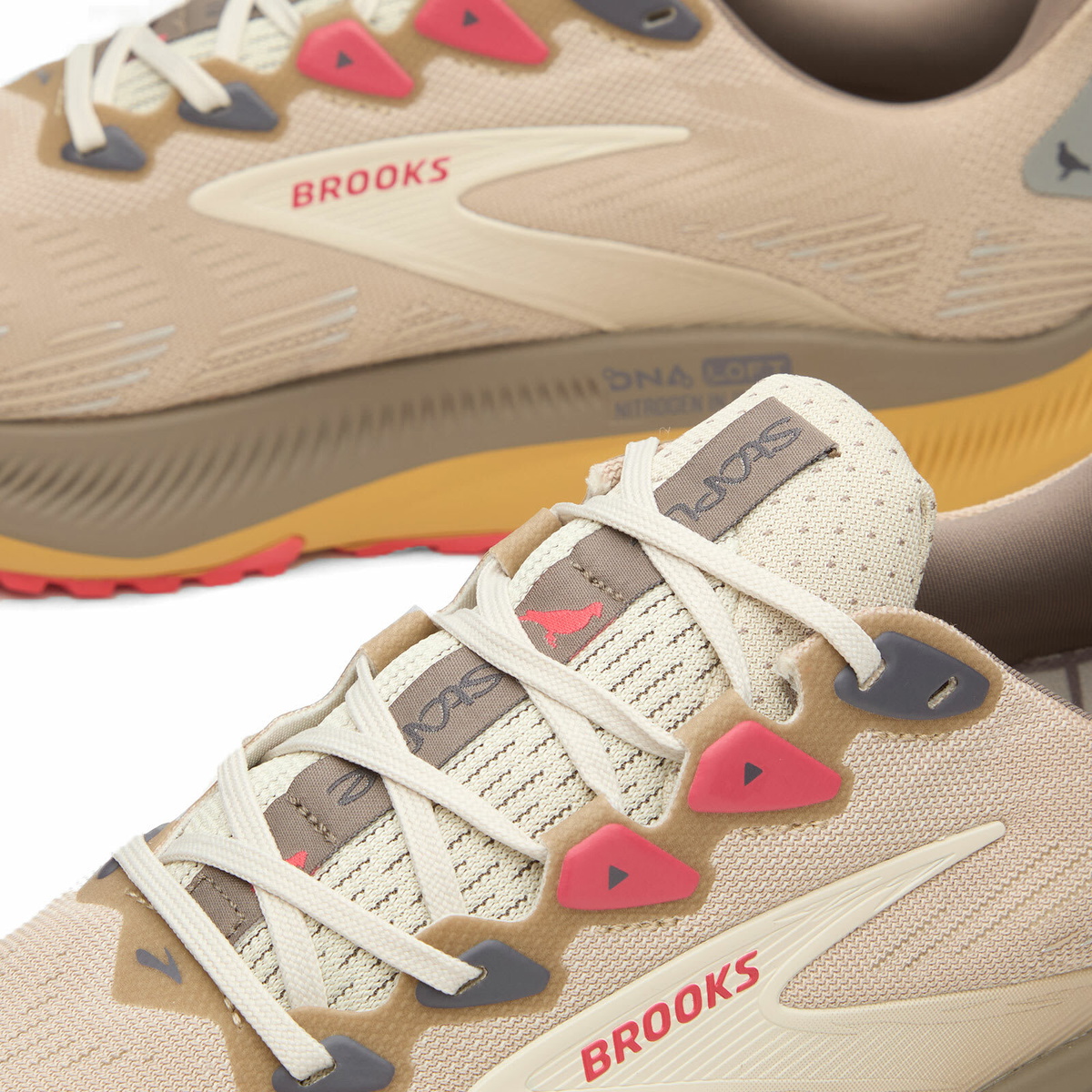 Brooks Men's x STAPLE Ghost Trail Sneaker in Feather Grey/Driftwood/Wheat
