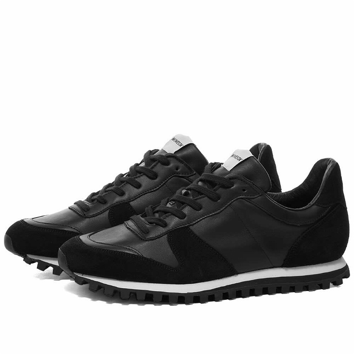 Photo: Novesta Marathon Trail Leather Sneakers in Black