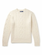Polo Ralph Lauren - Cable-Knit Wool and Cashmere-Blend Sweater - White