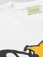 Aries - Printed Cotton-Jersey T-Shirt - White