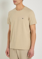 Emporio Armani Logo Crew-neck Stretch-cotton T-shirt set of two Blue