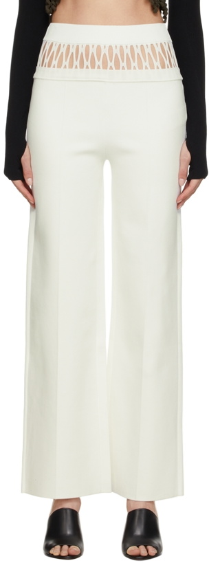 Photo: Dion Lee White Fishnet Tailored Trousers