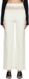 Dion Lee White Fishnet Tailored Trousers