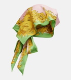 Versace Printed silk twill scarf