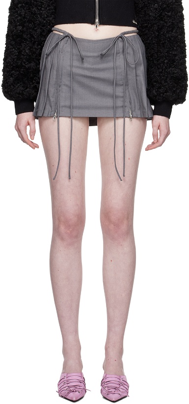 Photo: Nodress Gray Low-Waist Miniskirt