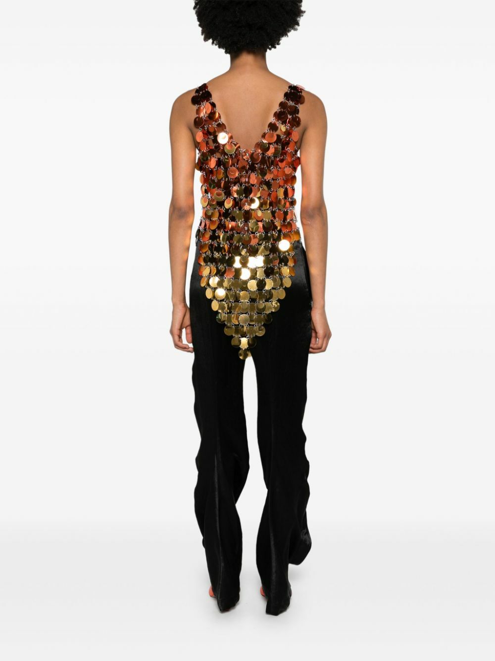Rabanne Gold-Tone Sequin-Disc Minidress Paco Rabanne