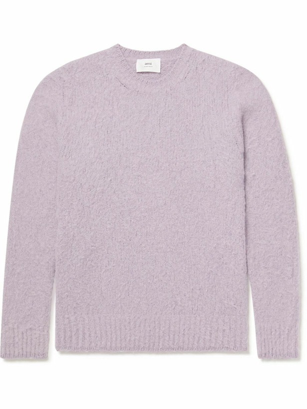 Photo: AMI PARIS - Knitted Sweatshirt - Purple