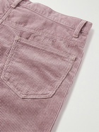 Marant - Jorje Wide-Leg Cotton and Linen-Blend Corduroy Trousers - Purple