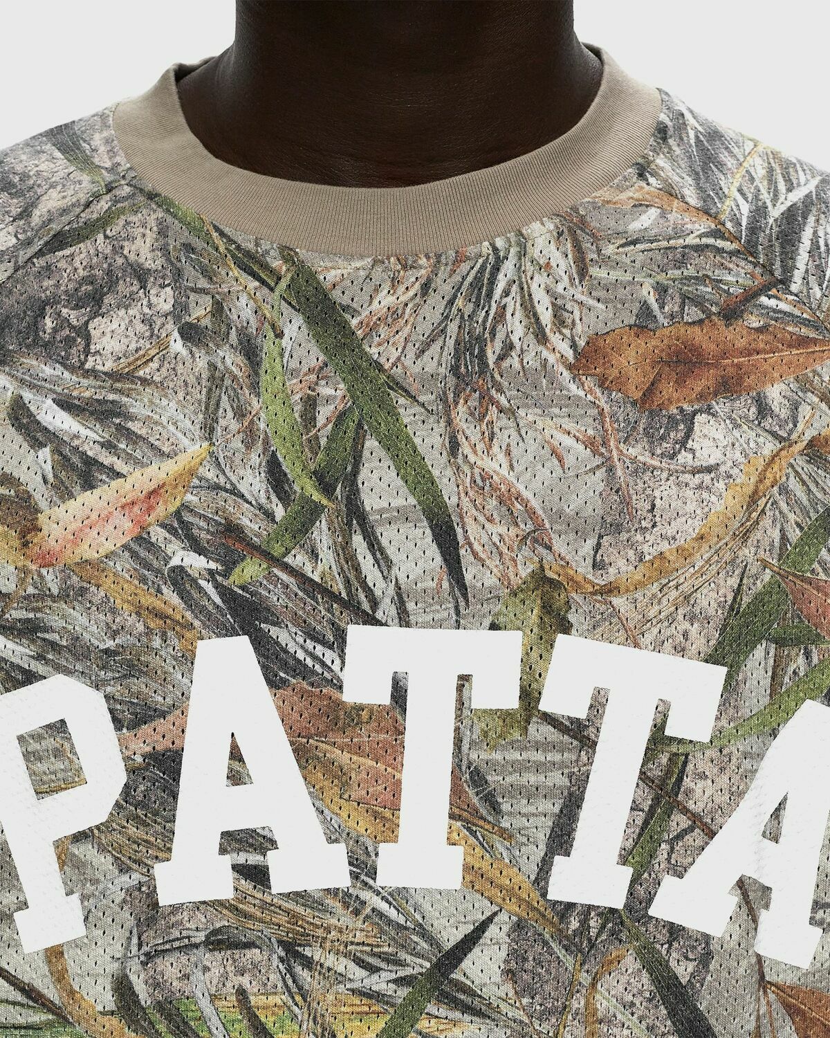 Patta Patta Nature Print Longsleeve Mesh Jersey Beige Sweatshirts