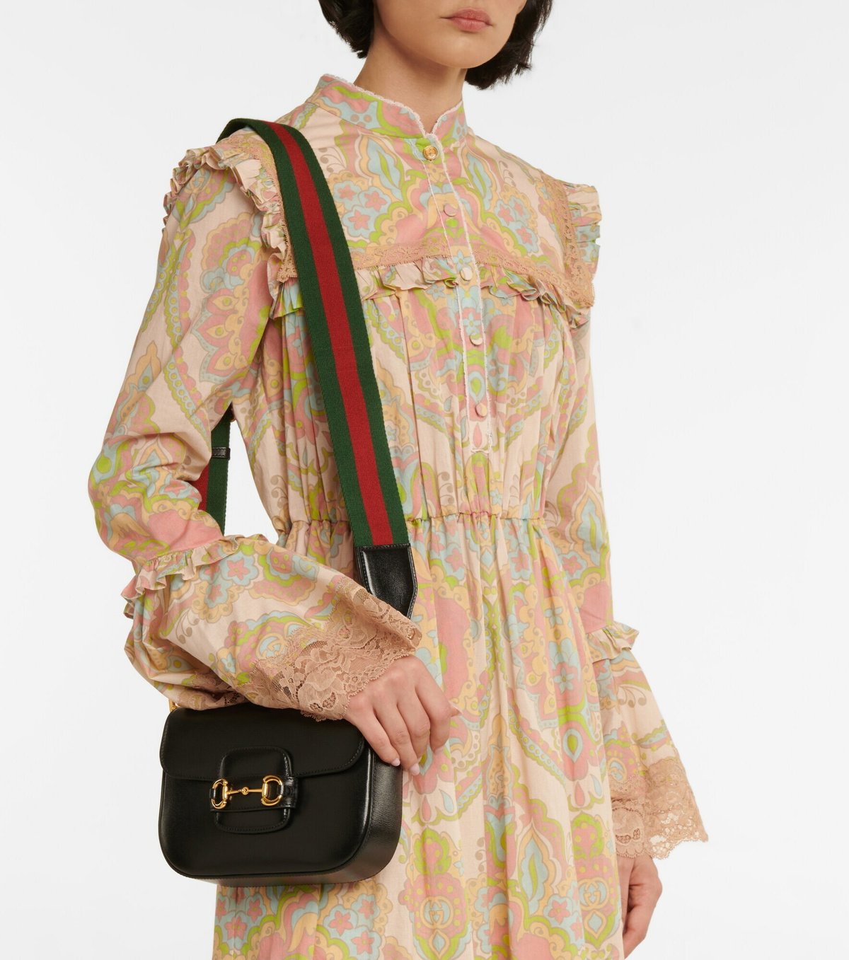 Gucci Horsebit 1955 Enamel Mini Shoulder Bag