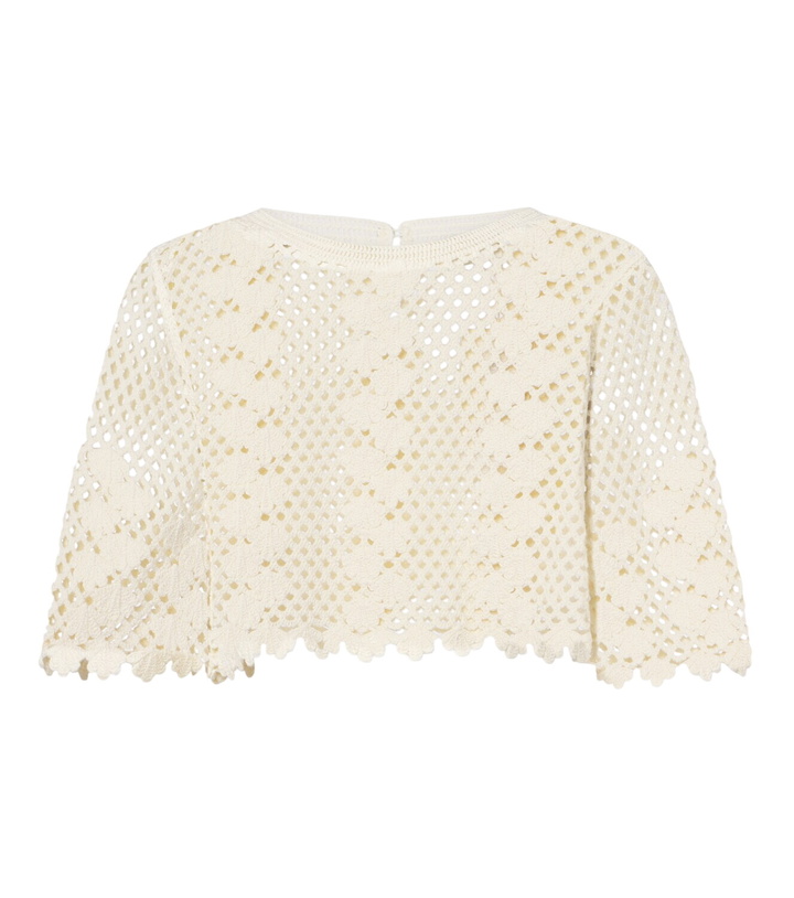 Photo: Posse Saskia cropped crochet cotton top