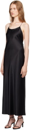 Nensi Dojaka Black Calvin Klein Edition Open Back Silk Maxi Dress