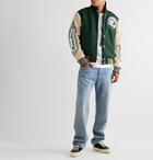 Billionaire Boys Club - Appliquéd Quilted Felt Bomber Jacket - Green