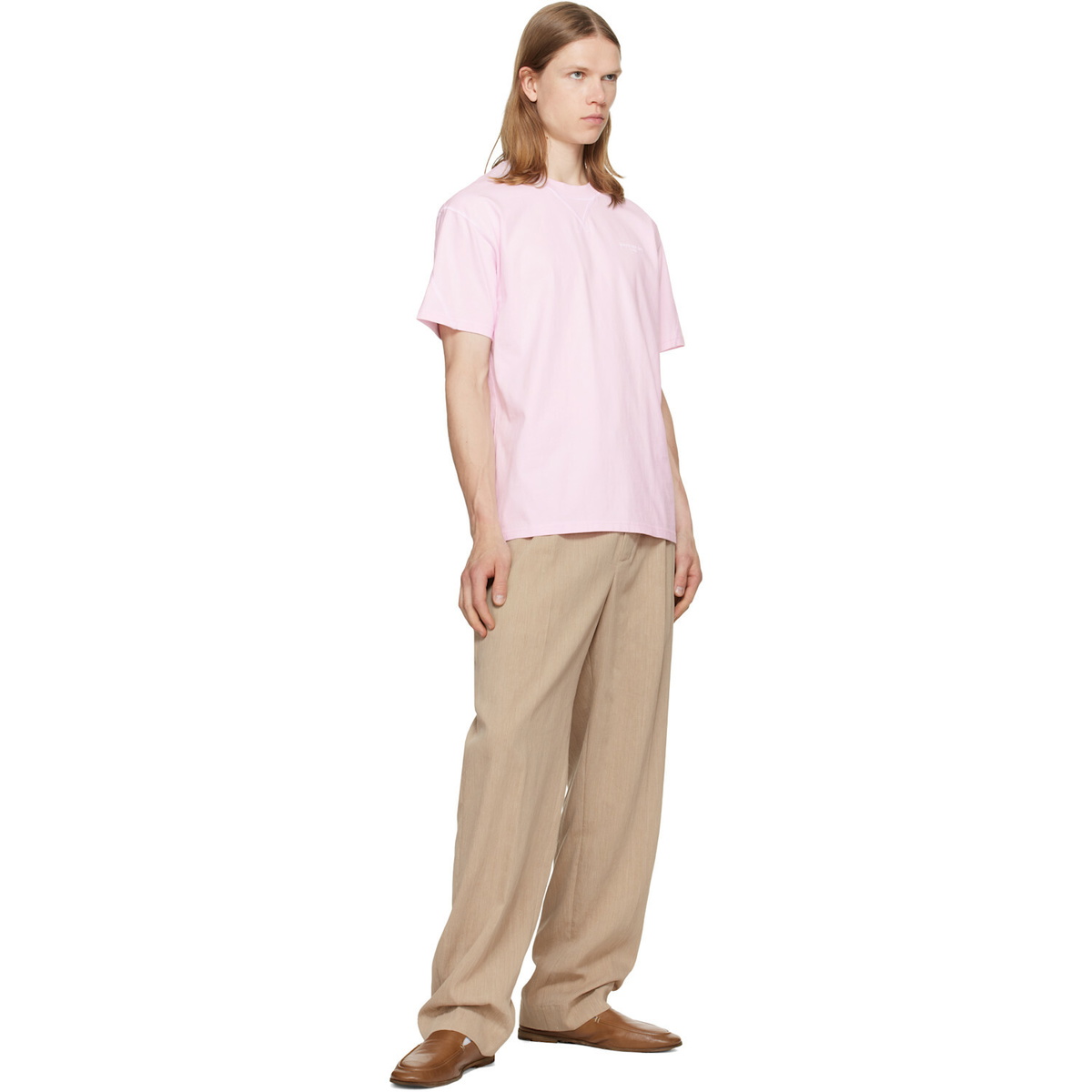 Givenchy Pink Contour Seam Contrasted Stitch T-shirt