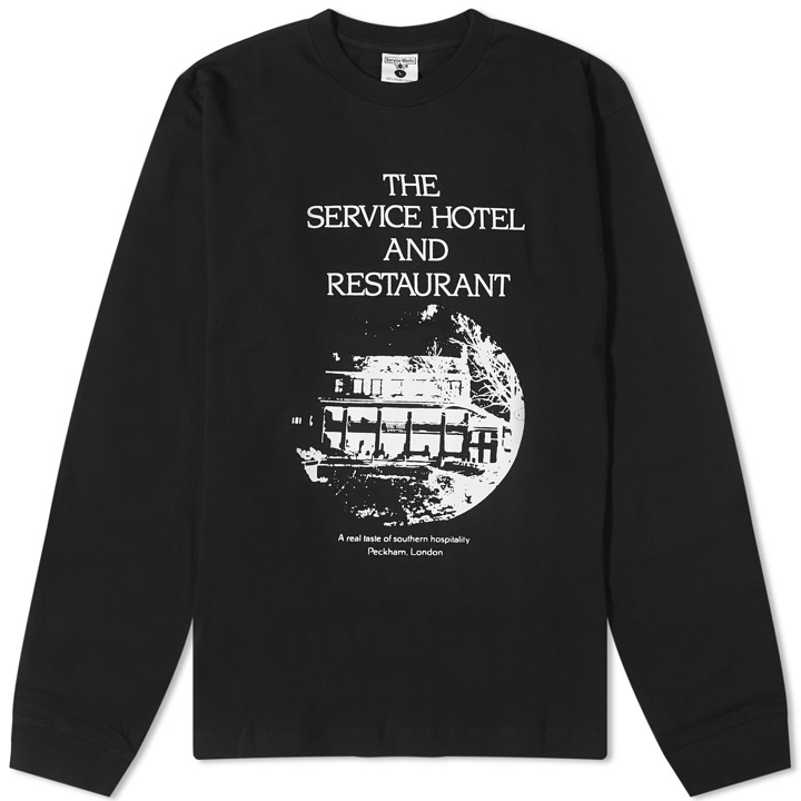 Photo: Service Works Men's Service Hotel Long Sleeve T-Shirt in Black