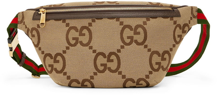 Photo: Gucci Beige & Brown Jumbo GG Belt Bag