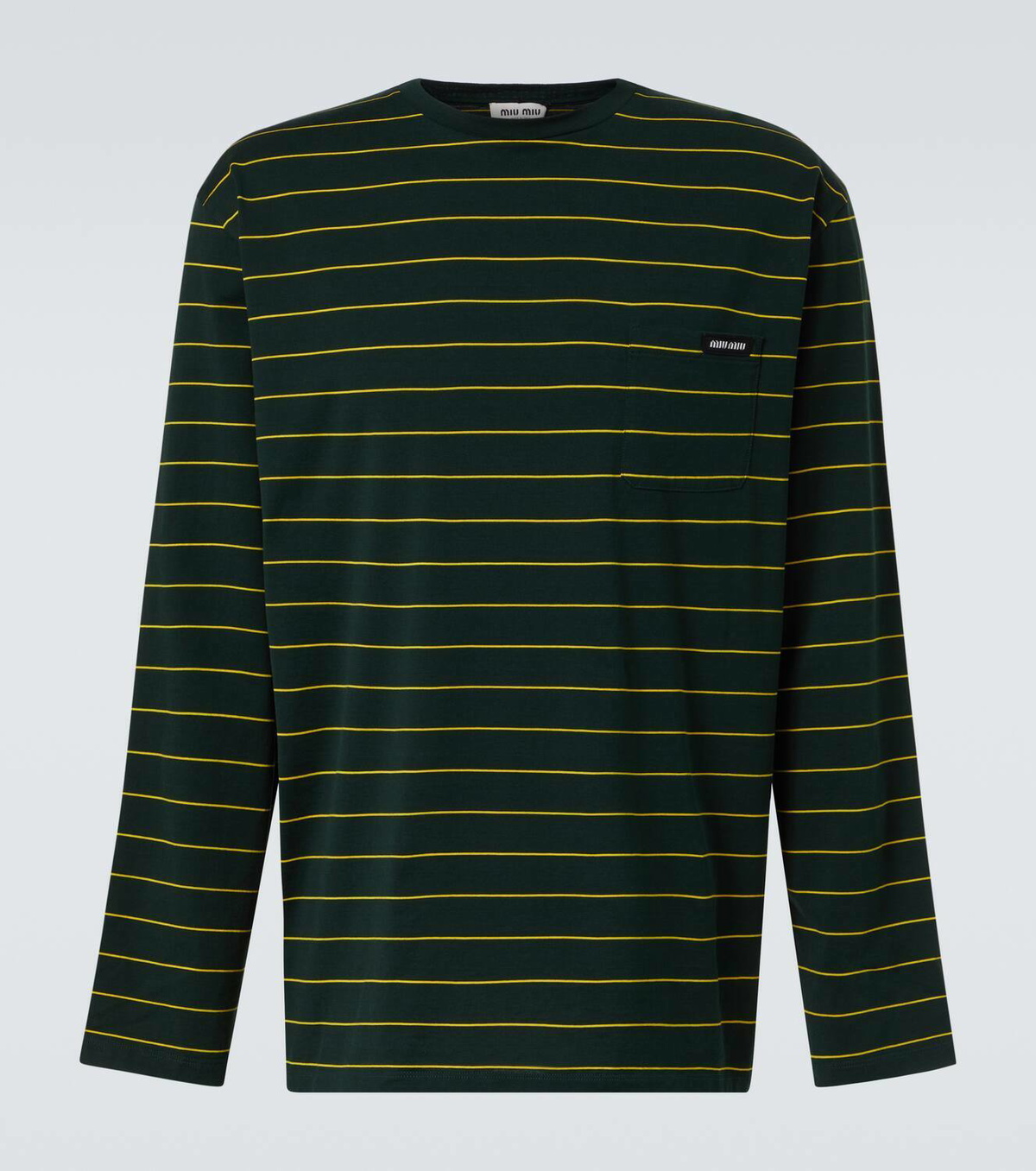 Miu Miu Striped cotton jersey T-shirt Miu Miu