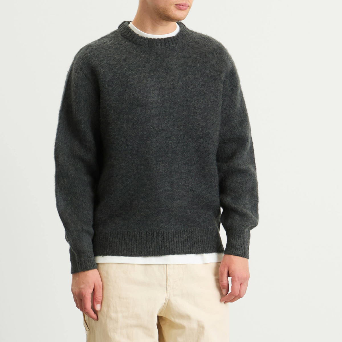 Gramicci Men's Mohair Sweater in Charcoal