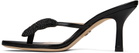 Blumarine Black Butterfly Heeled Sandals