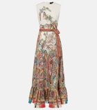 Etro Belted printed cotton maxi dress