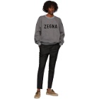 Fear of God Ermenegildo Zegna Grey Oversized Logo Sweatshirt