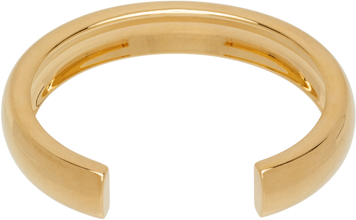 Balenciaga Gold Plated Cuff Bracelet