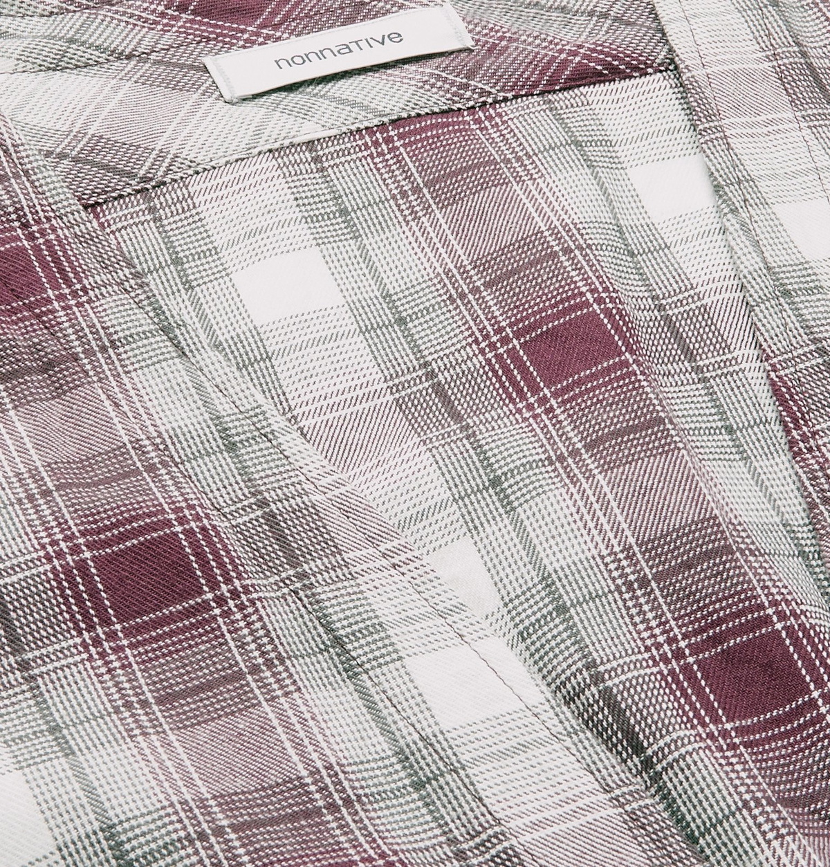 nonnative - Carpenter Checked Cotton-Flannel Shirt - Burgundy