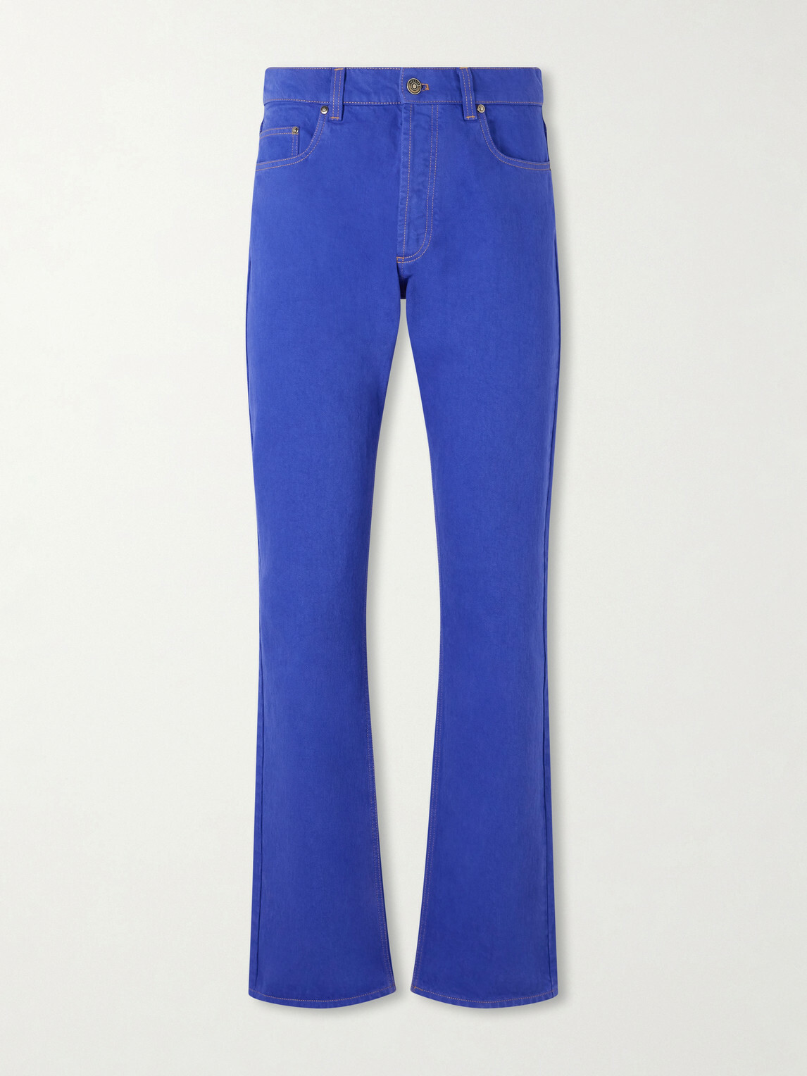 Versace - Straight-Leg Logo-Appliquéd Jeans - Blue