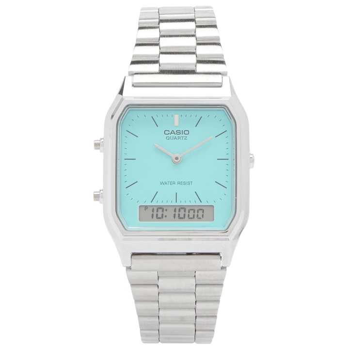 Photo: G-Shock Women's Casio Vintage AQ-230A Watch in Silver/Blue 