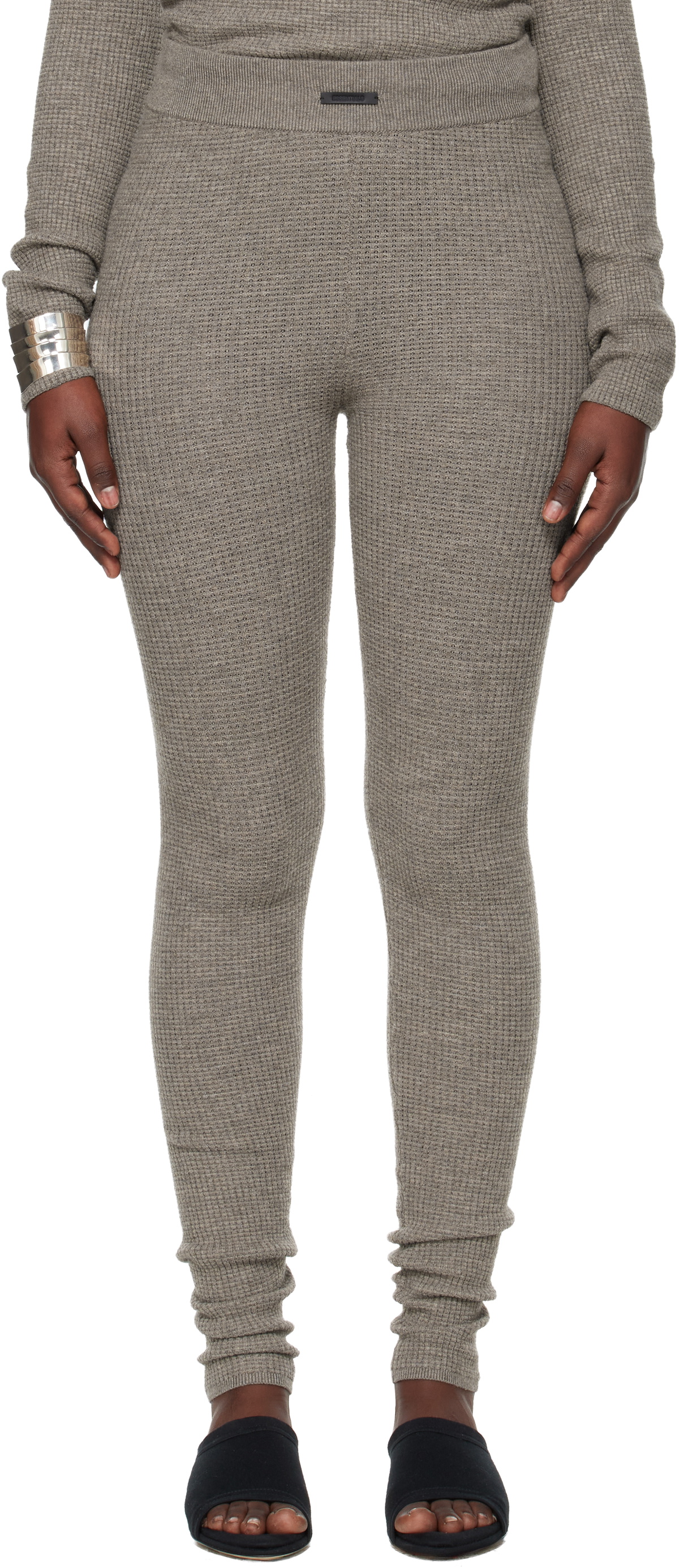 Fear of God ESSENTIALS Brown Holiday Waffle Leggings