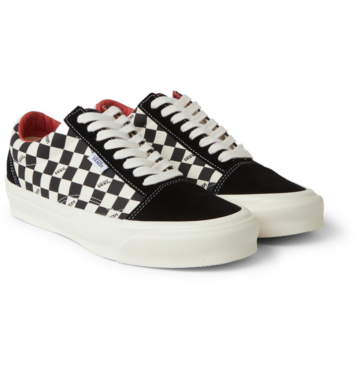 Photo: Vans - UA Old Skool NS OG Checked Canvas and Suede Sneakers - Black