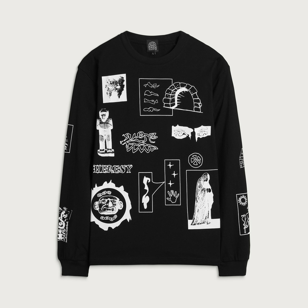 Heresy Men's Cluster Long Sleeve T-Shirt in Black