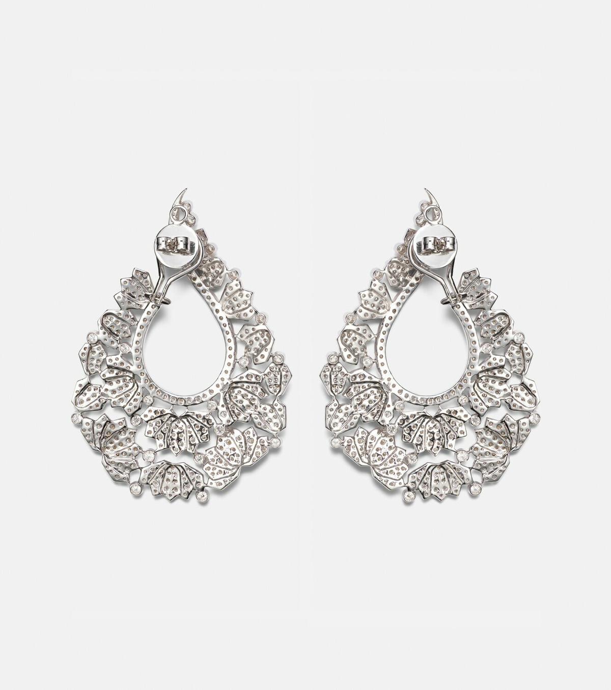 Ananya Scatter Lotus 18kt white gold earrings with diamonds