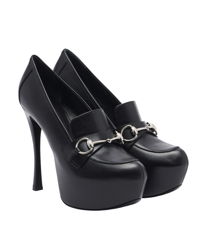 Photo: Gucci Fame Horsebit leather platform pumps