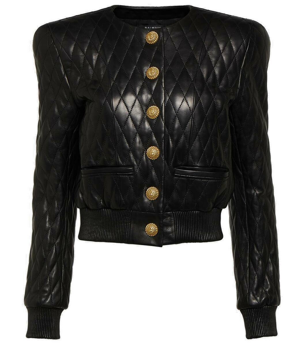 Balmain Quilted leather jacket Balmain Balmain Quilted leather jacket Balmain