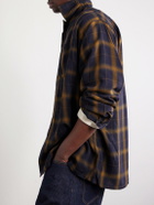 Beams Plus - Convertible-Collar Checked Woven Shirt - Black